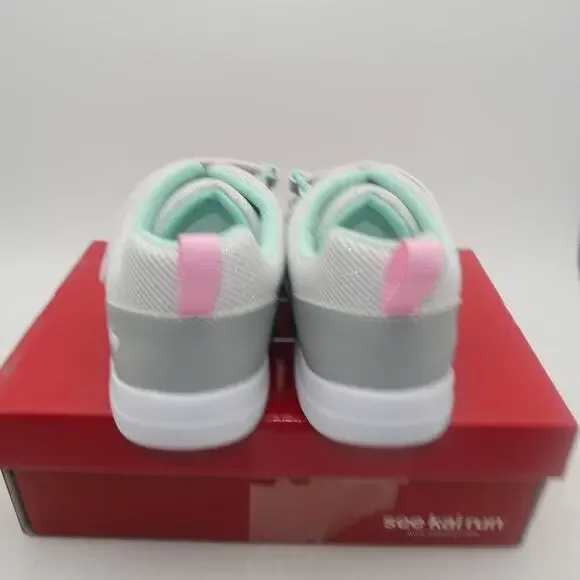 NEW See Kai Run Girl's Kids Ryder Adapt Size 2 FlexiRun Sneakers Silver Pink - Picture 3 of 8